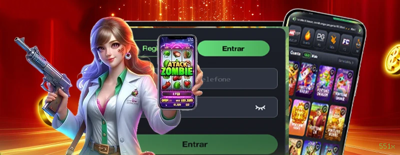 Desempenho do app 551x em diferentes aparelhos